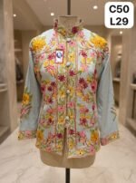Kashmiri short silk coat - Image 4