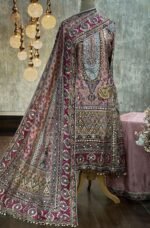 Stitched silk digital printed Anarkali