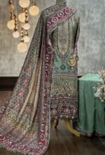 Stitched silk digital printed Anarkali