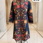 Stylish long silk coat