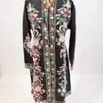 Stylish long silk coat