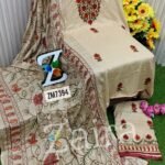 Unstitched suit with beautiful embroidery work
