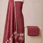 Bandhani jam satin cotton