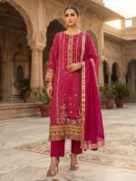 Bandhani printed embroidered banarasi Silk