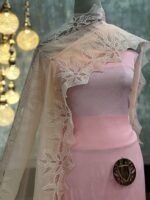Chinon kurta & dupatta with Applique work - Image 6