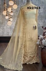 Chinon kurta & dupatta with Applique work - Image 5