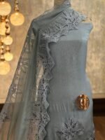 Chinon kurta & dupatta with Applique work - Image 2