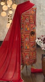Crepe position printed kurta