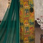 Crepe position printed kurta