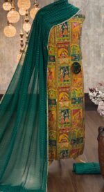 Crepe position printed kurta