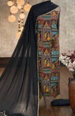 Crepe position printed kurta