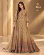 Designer Crepe Gown Set