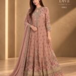 Designer Crepe Gown Set