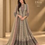 Designer Crepe Gown Set