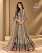 Designer Crepe Gown Set