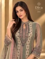 Designer Crepe Gown Set - Image 2