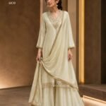 Elegant Tissue Sharara Set
