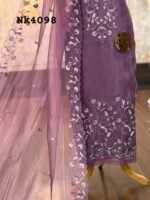 Embroidered Crush tissue kurta & dupatta