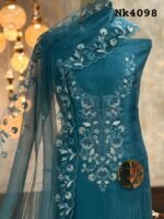 Embroidered Crush tissue kurta & dupatta - Image 2