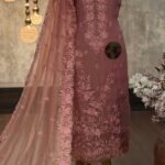 Embroidered Organza silk kurta & dupatta