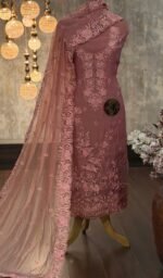 Embroidered Organza silk kurta & dupatta