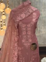 Embroidered Organza silk kurta & dupatta - Image 2
