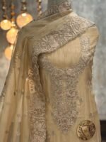 Embroidered Organza silk kurta & dupatta - Image 2