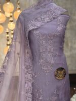 Embroidered Organza silk kurta & dupatta - Image 2