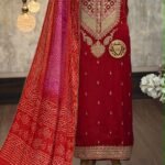 Gajji silk embroidered kurta