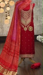 Gajji silk embroidered kurta - Image 3