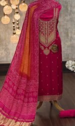 Gajji silk embroidered kurta