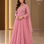 Georgette Sequin & Bead Hand Embroidered Anarkali