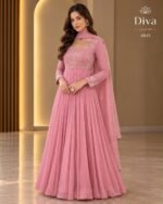 Georgette Sequin & Bead Hand Embroidered Anarkali