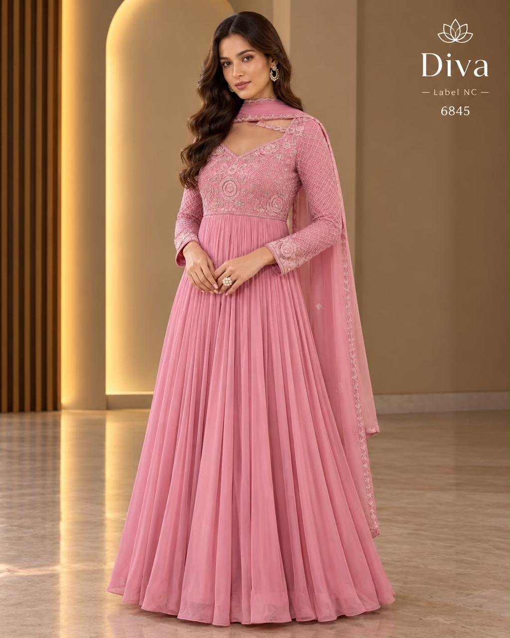Georgette Sequin & Bead Hand Embroidered Anarkali Georgette Sequin & Bead Hand Embroidered Anarkali - Image 1