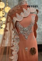 Georgette kurta dupatta with Applique work - Image 2