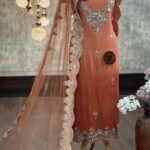 Georgette kurta dupatta with Applique work