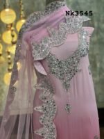 Georgette kurta dupatta with Applique work - Image 5