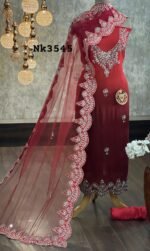 Georgette kurta dupatta with Applique work - Image 6