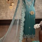 Georgette kurta dupatta with Applique work