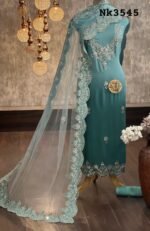 Georgette kurta dupatta with Applique work - Image 8