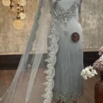 Georgette kurta dupatta with Applique work