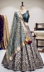 Khimkhwab Fabric with Georgette Dupatta - Image 4