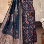 Maheshwari digital printed kurta & dupatta with zari borders