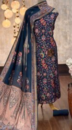 Maheshwari digital printed kurta & dupatta with zari borders - Image 3