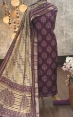 Maheshwari digital printed kurta & dupatta with zari borders