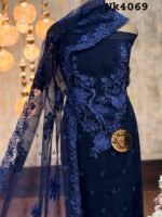 Organza embroidered kurta & dupatta - Image 2