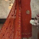 Georgette organza with Parsi embroidery