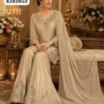 Pure chinon silk designer top and sharara