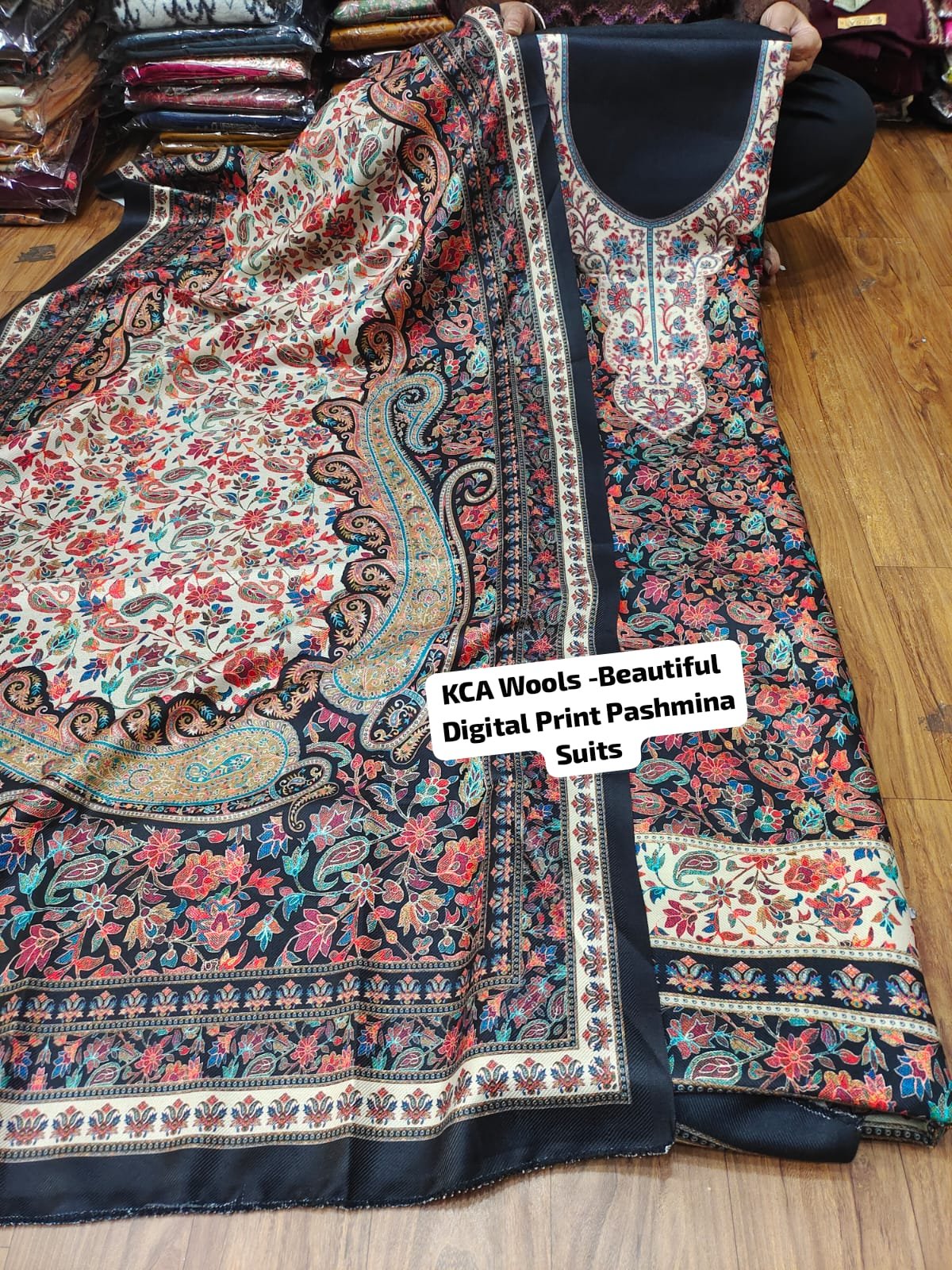 Quality Pashmina Kanni Digital print2 Quality Pashmina Kanni Digital print - Image 1