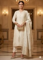 Self Printed &  Embroidered Chanderi